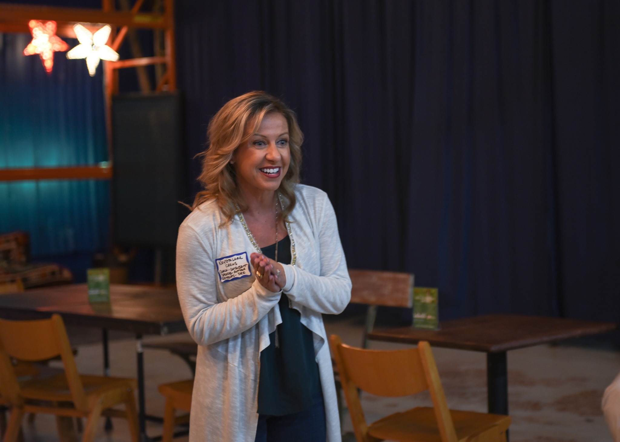 Krystalore Crews speaking at a coaching event