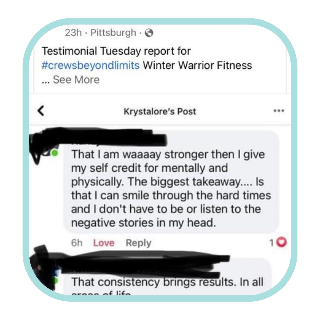 Winter Warrior testimonial